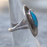 Vintage Sterling Turquoise Ring 5.5
