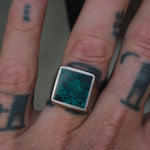Vintage Sterling Chrysocolla Ring 8