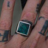 Vintage Sterling Chrysocolla Ring 8