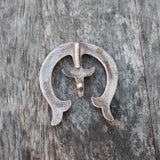 Vintage Sterling Silver Sandcast Naja Pendant