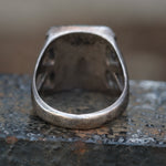 Vintage Sterling Inlay Ring 8.25