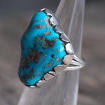 Vintage Sterling Chunky Turquoise Ring 4