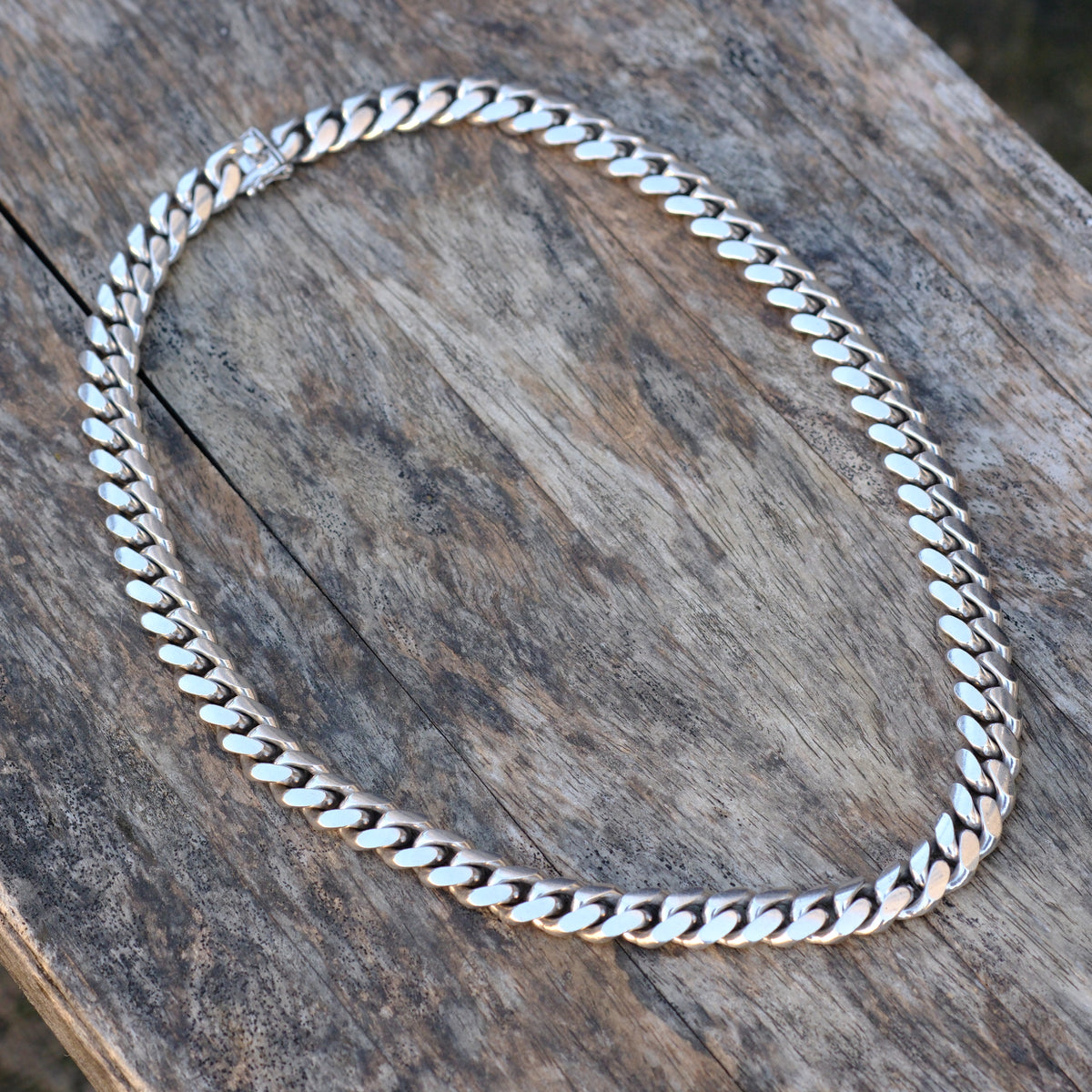 HEAVY Vintage Sterling Curb Chain Necklace 24" 232 Grams