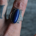 Vintage Sterling Lapis Ring 10.75