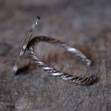 Vintage Sterling Inlaid Thunderbird Cuff Bracelet 6"