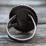 Vintage Sterling Spiny Oyster Roper Ring 6.25