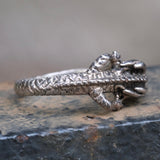 Vintage Sterling Dragon Band Ring 10.5