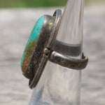Vintage Sterling Turquoise Roper Ring 3