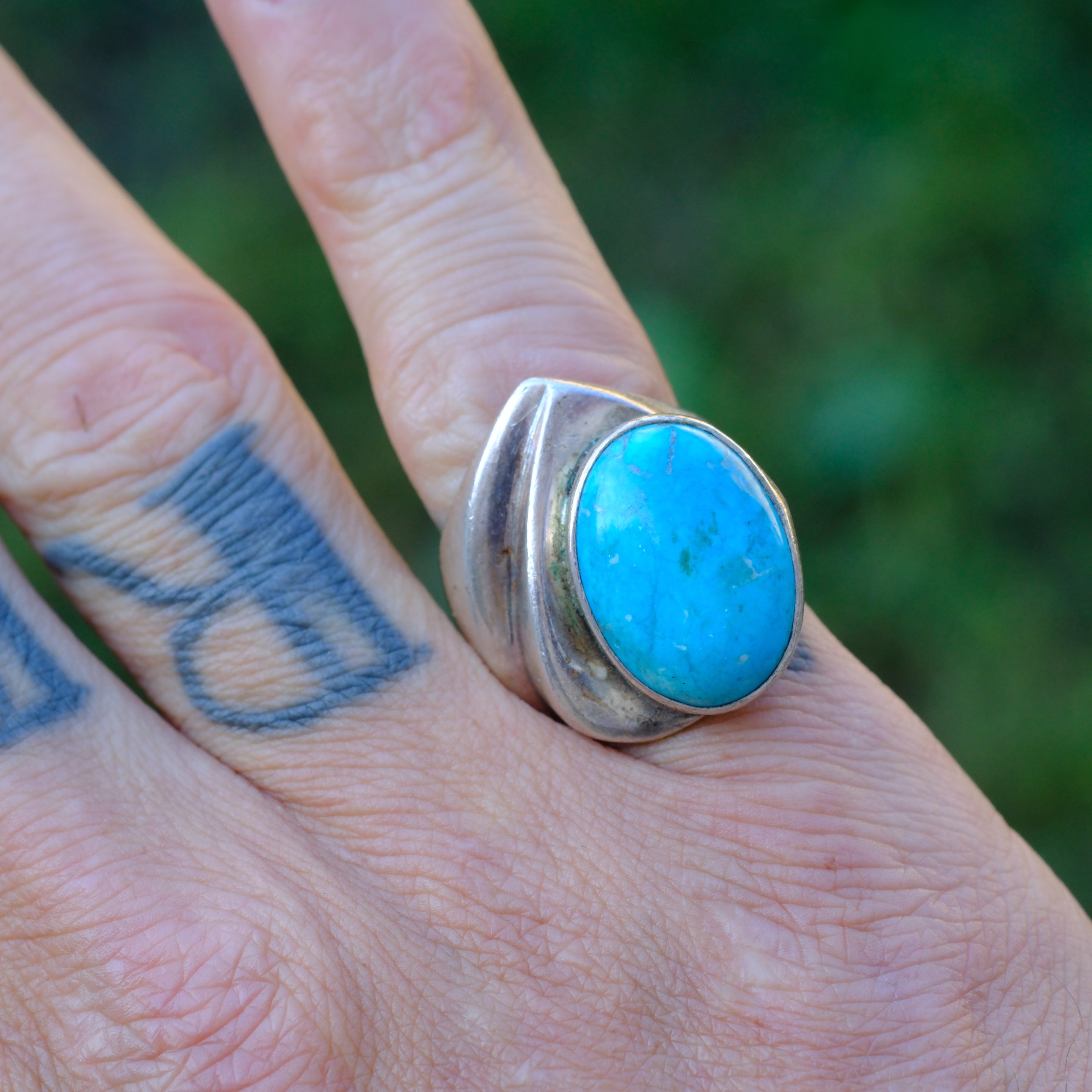 Vintage Sterling Turquoise Ring 7