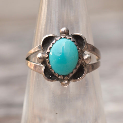 Vintage Sterling Turquoise Ring 5