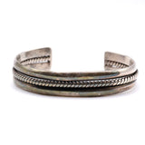 Vintage Sterling Silver Braided Cuff Bracelet 6.5"
