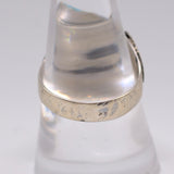 Vintage Sterling Turquoise Stamped Band Ring 9.25