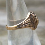 Vintage Sterling 1939 H Signet Ring 6.5