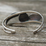 Vintage Sterling Turquoise Feather Cuff