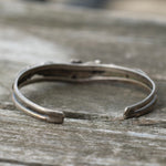 Vintage STerling Silver Blossom Feather Cuff