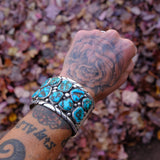 MASSSIVE Zuni Turquoise Row Cuff Bracelet