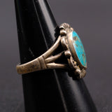 Vintage Sterling Turquoise Ring 8.75