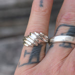 Vintage Sterling Silver Modernist Ring 5.75