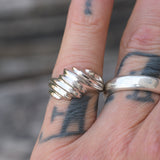 Vintage Sterling Silver Modernist Ring 5.75