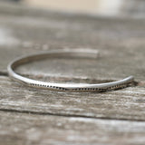 Vintage Sterling Silver Stamped Cuff