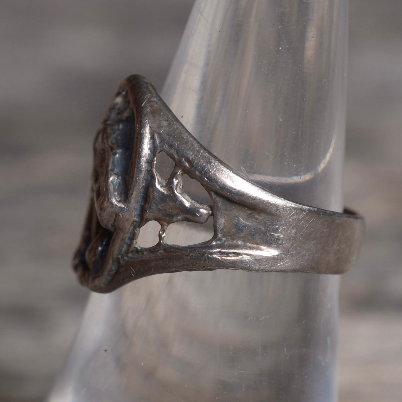 Vintage Sterling Lucky Horseshoe Ring 7.75