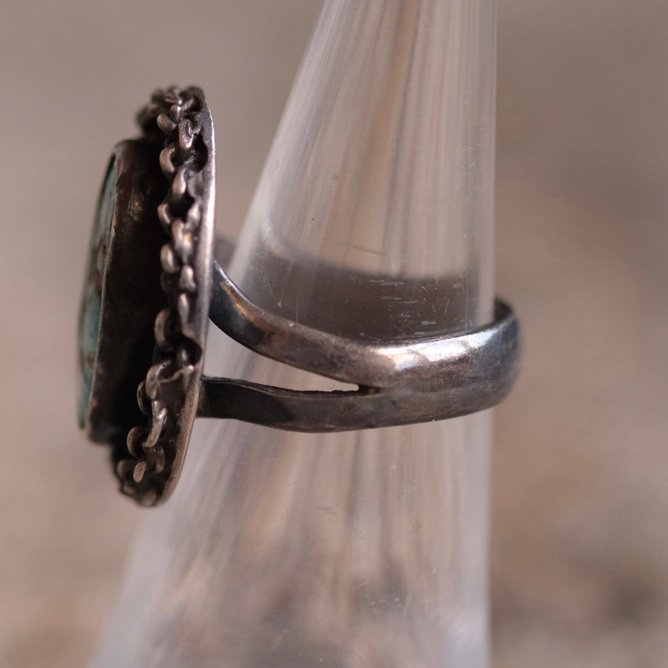 Vintage Sterling Turquoise Ring 5.75