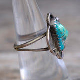 Vintage Sterling Turquoise Ring 6.75