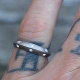 Vintage Sterling CZ Inlay Band 5.75