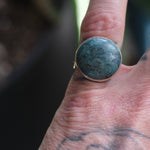 Vintage Sterling Chrysocolla Ring 6