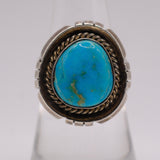 Vintage Sterling Turquoise Ring 7.5