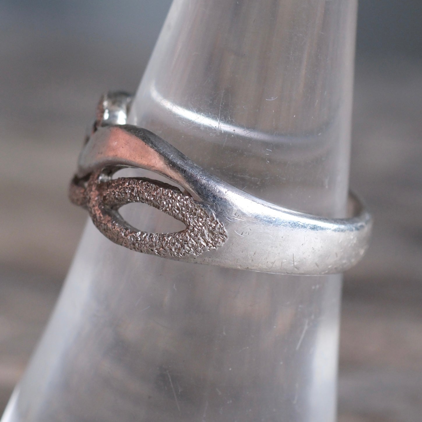 Vintage Sterling Silver Woven Band 7.75