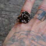 Vintage Sterling Silver Rose Ring 5.25