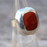 Vintage Sterling Red Jasper Ring 5.5