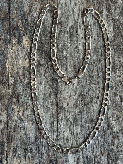 Vintage Sterling Silver Figaro Chain