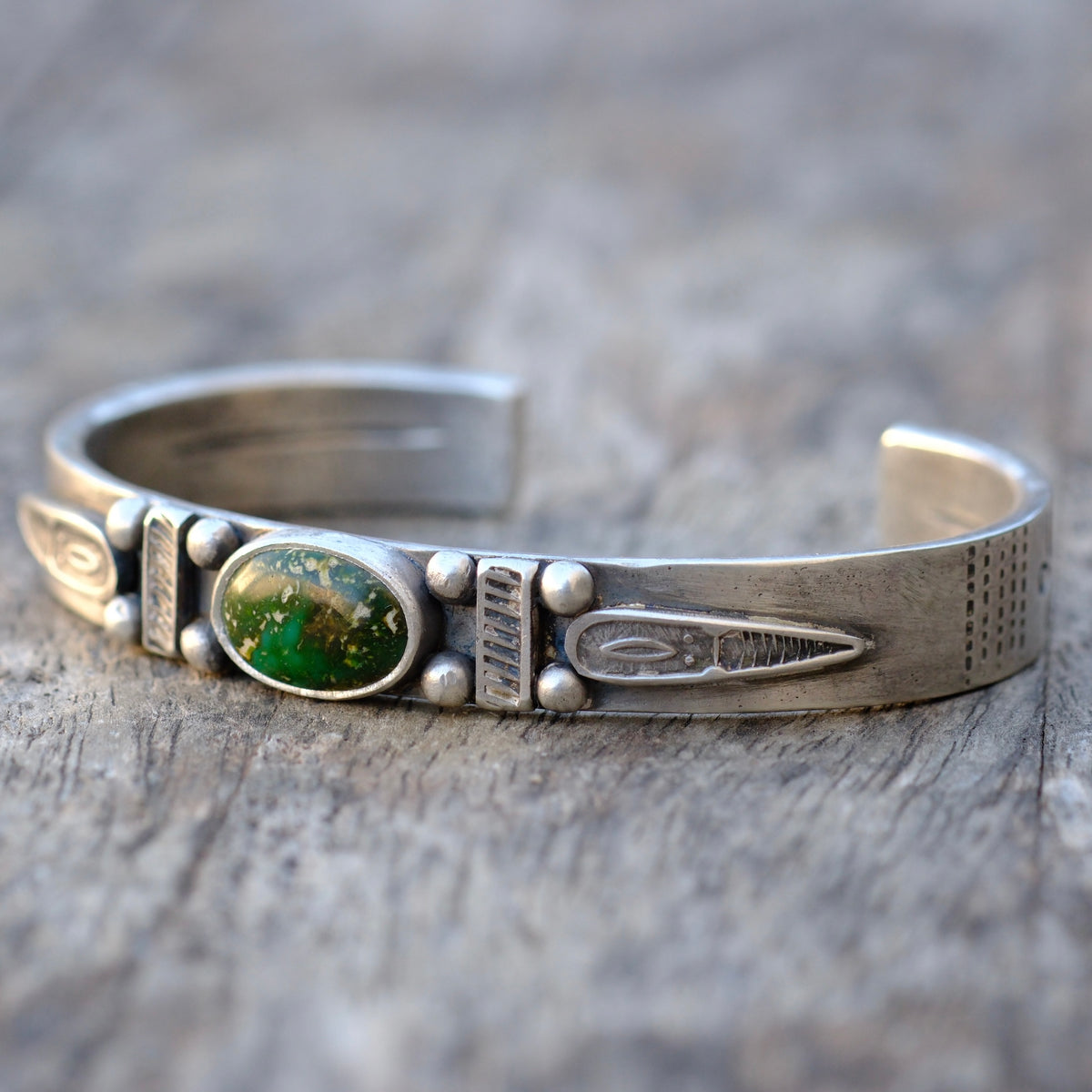 Joe O'Neill Turquoise Stamped Cuff Bracelet
