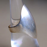 Vintage Sterling Silver Dome Ring 7