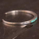 Vintage Sterling Turquoise Inlay Band