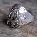 Vintage Sterling Eagle Ring 12.25