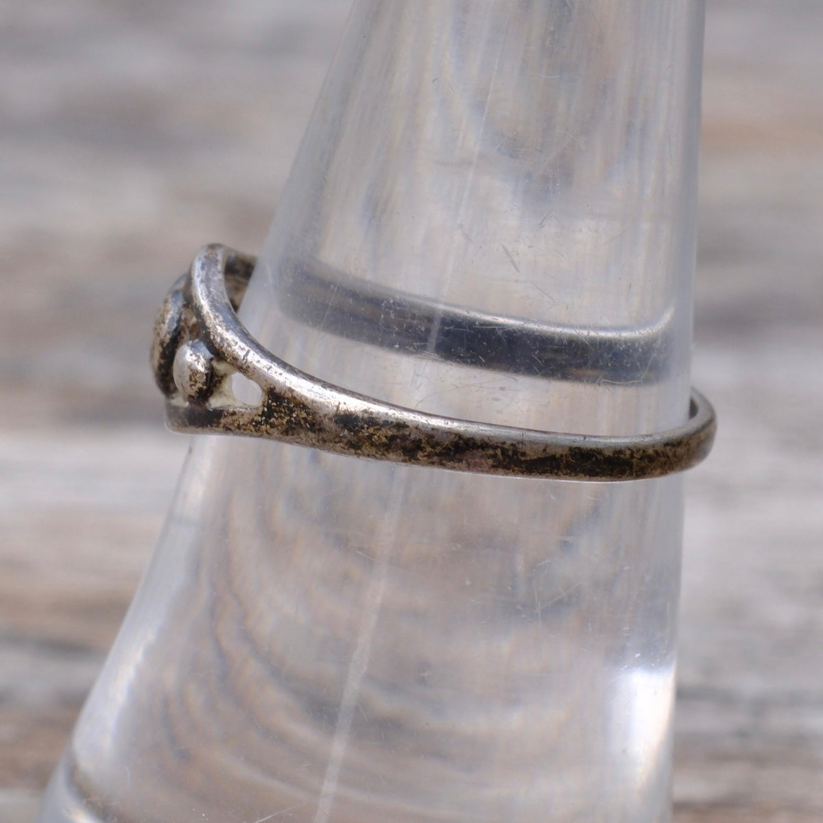 Vintage Sterling Silver Heart Ring 7.5
