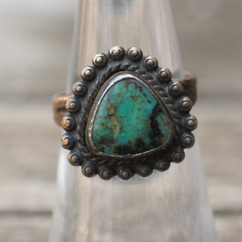 Vintage Sterling Turquoise Ring 5.75
