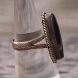 Vintage Sterling Multistone Inlay Ring 6.75