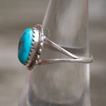 Vintage Sterling Turquoise Ring 6.75
