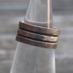 Vintage Sterling Ribbed Band Ring 5.25