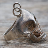 Vintage Sterling Silver Skull Ring 11.5