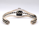 Vintage Sterling Turquoise Braided Cuff Bracelet 7"