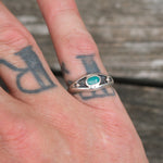Vintage Sterling Turquoise Band Ring 6.25