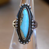 Vintage Sterling Turquoise Ring 6.75