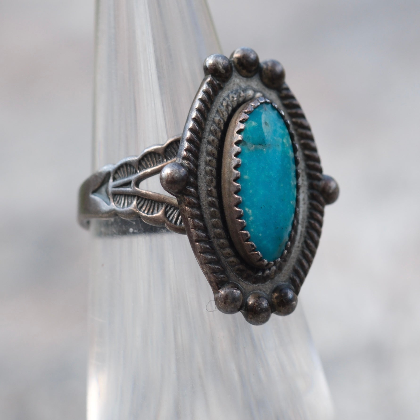 Vintage Sterling Turquoise Ring 4