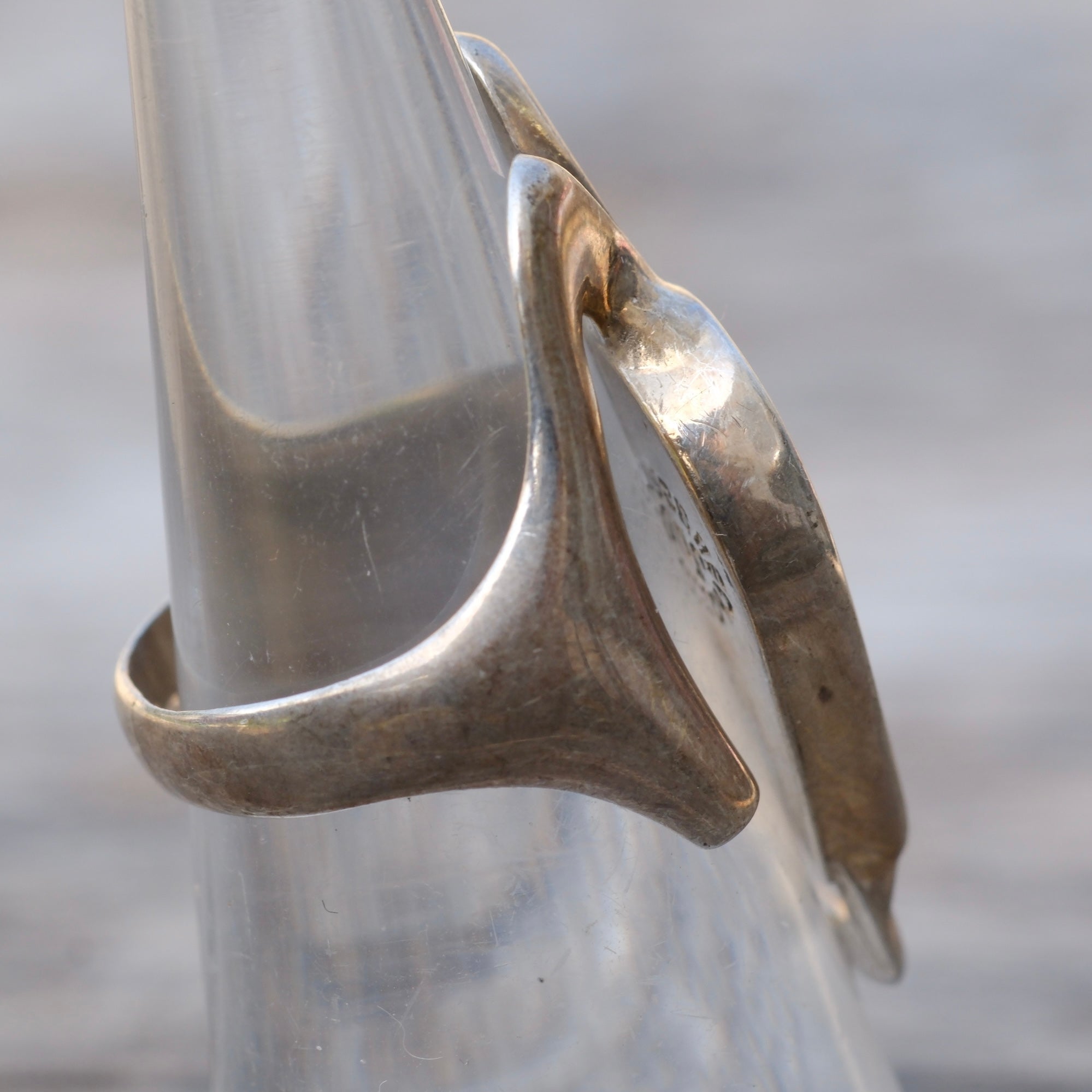 Vintage Sterling Modernist Ring 5.25