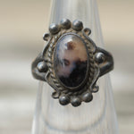 Vintage Sterling Agate Ring 5.25